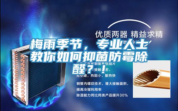 梅雨季節，專業人士教你如何抑菌防黴除醛？！