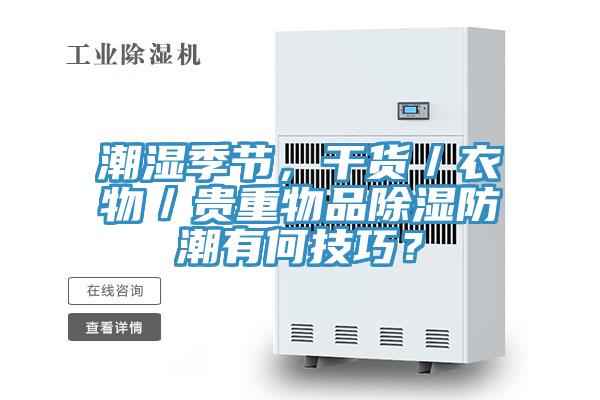 潮濕季節，幹貨／衣物／貴重物品除濕防潮有何技巧？