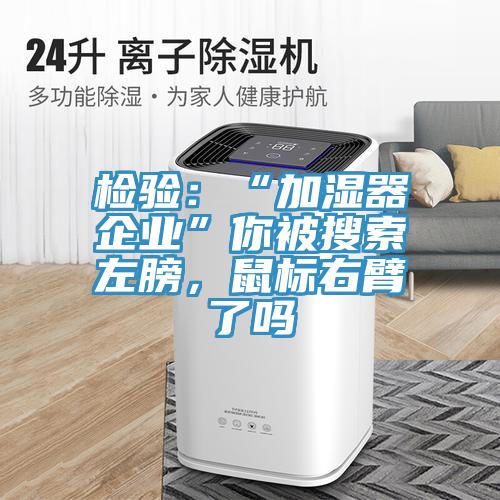 檢驗：“加濕器企業”你被搜索左膀，鼠標右臂了嗎