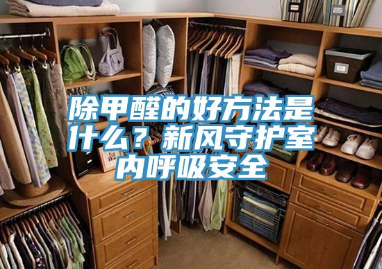 除甲醛的好方法是什麽？新風守護室內呼吸安全