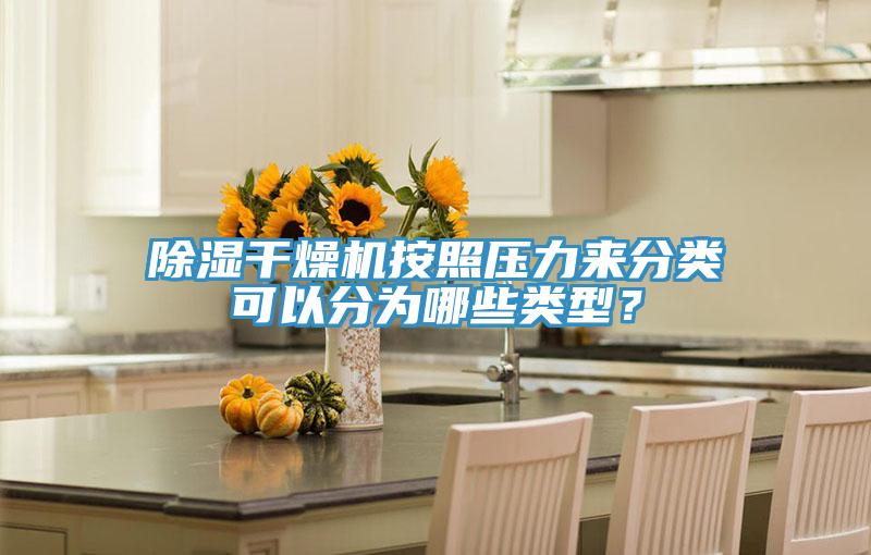 除濕幹燥機按照壓力來分類可以分為哪些類型？