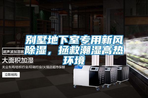 別墅地下室專用新風除濕，拯救潮濕高熱環境