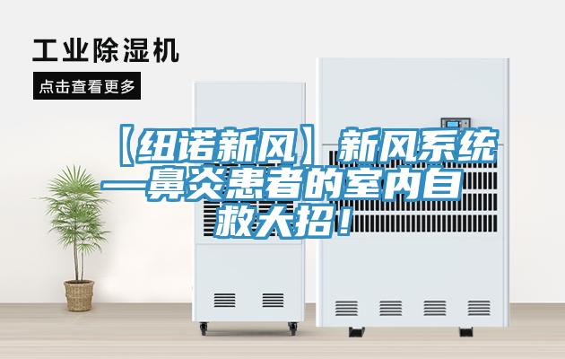 【紐諾新風】新風係統—鼻炎患者的室內自救大招！