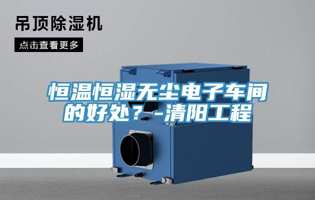 恒溫恒濕無塵電子車間的好處？-清陽工程