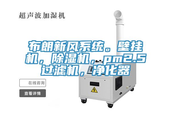 布朗新風係統。壁掛機，草莓污视频在线看，pm2.5過濾機，淨化器