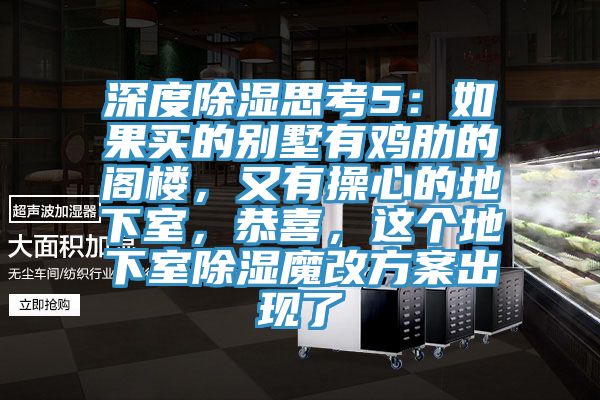 深度除濕思考5：如果買的別墅有雞肋的閣樓，又有操心的地下室，恭喜，這個地下室除濕魔改方案出現了