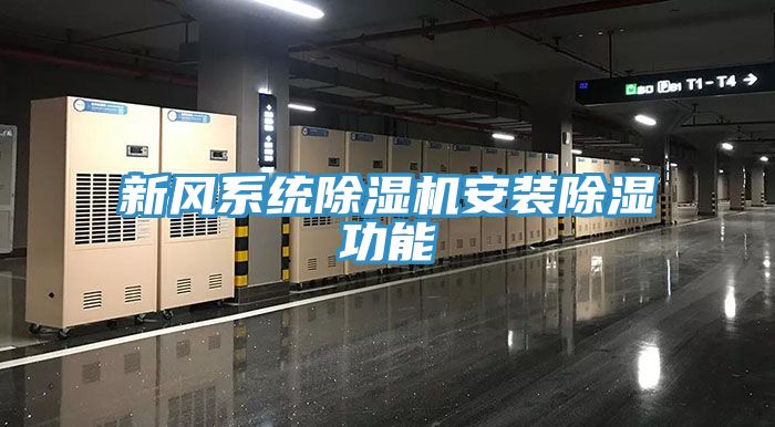 新風係統草莓污视频在线看安裝除濕功能