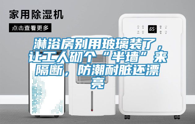 淋浴房別用玻璃裝了，讓工人砌個“半牆”來隔斷，防潮耐髒還漂亮