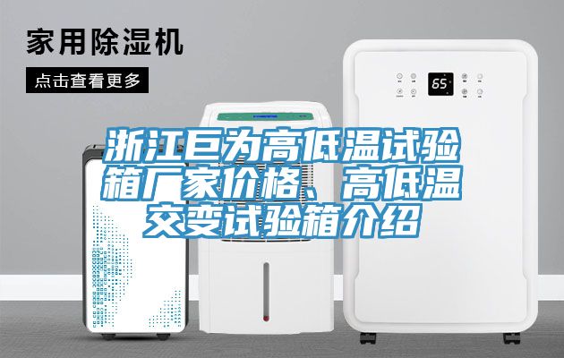 浙江巨為高低溫試驗箱廠家價格、高低溫交變試驗箱介紹